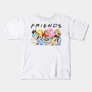 Bluey Friends Kids Dog Kids T-Shirt